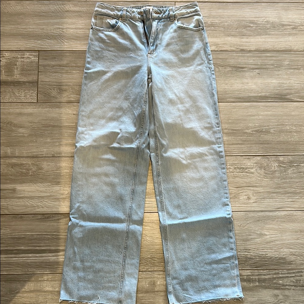 Dynamite Heidi Blue Flare Wide Leg Jeans